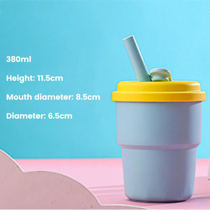 Tazas de silicona selladas con cerradura con paja