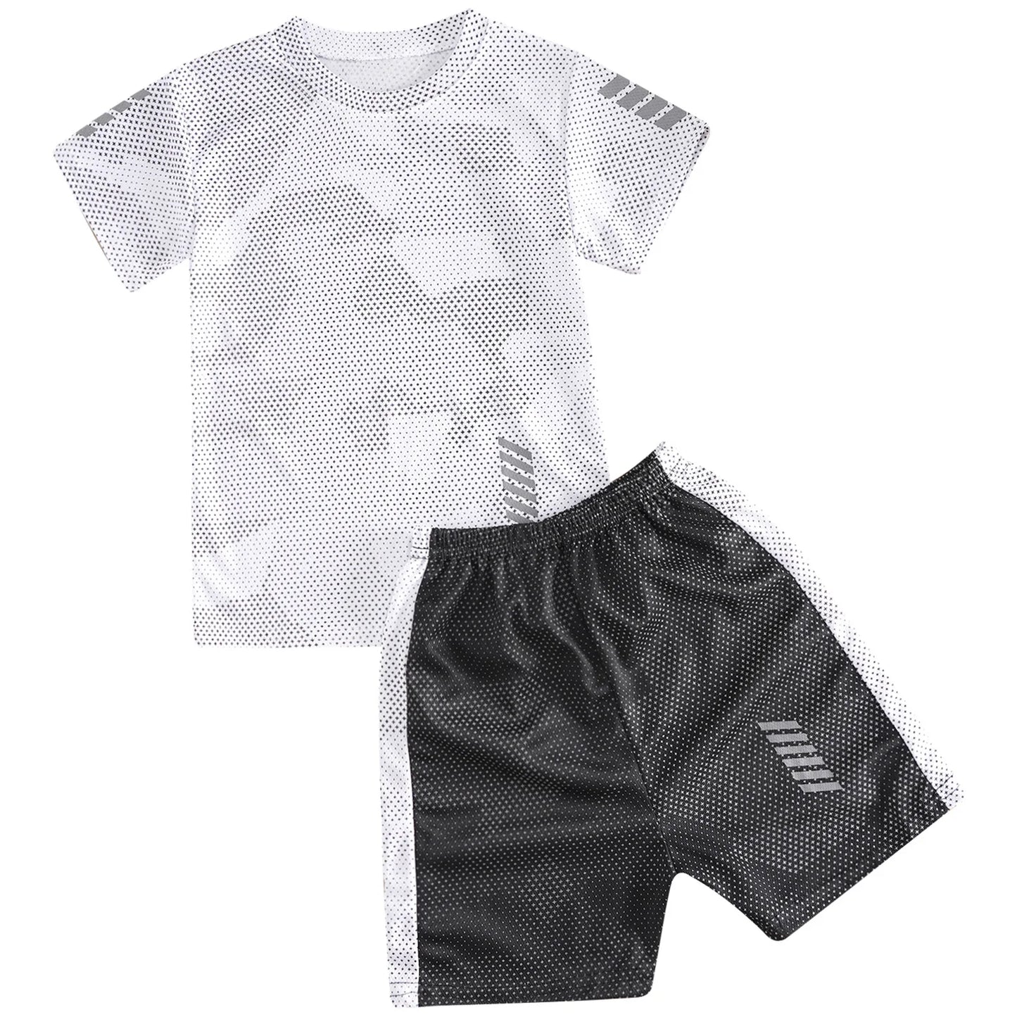 T-shirt sportiva attiva e pantaloncini per bambini