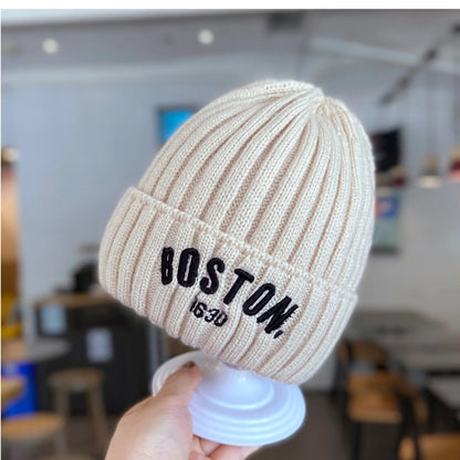 Berretto a costine di boston