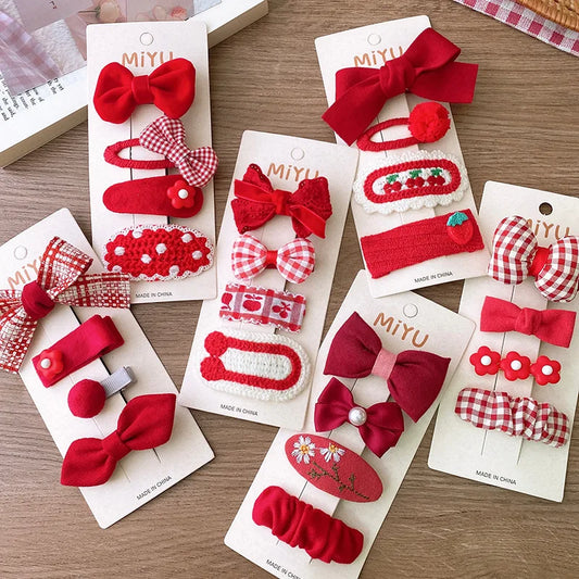 4pcs clip per capelli con prua