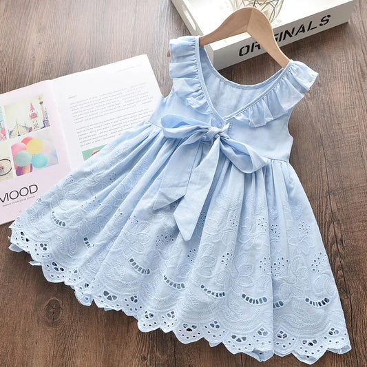 Abito da occhiello blu cielo per ragazze