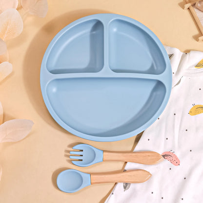 Set di pasti di aspirazione in silicone a 3 pezzi 