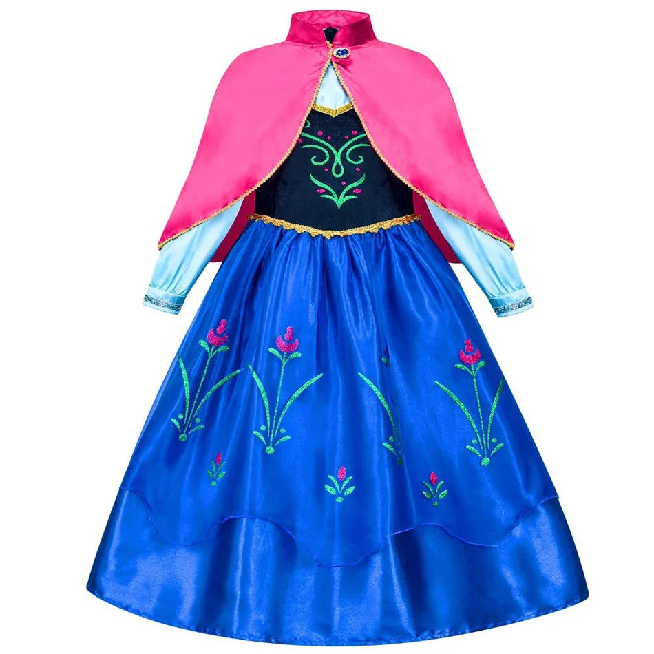 Elsa Anna Princess Dresses Girlssnow Queen costumi
