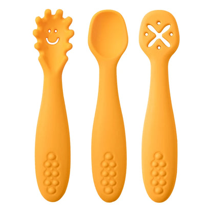Set da cucchiaio per bambini in silicone da 3 pezzi 