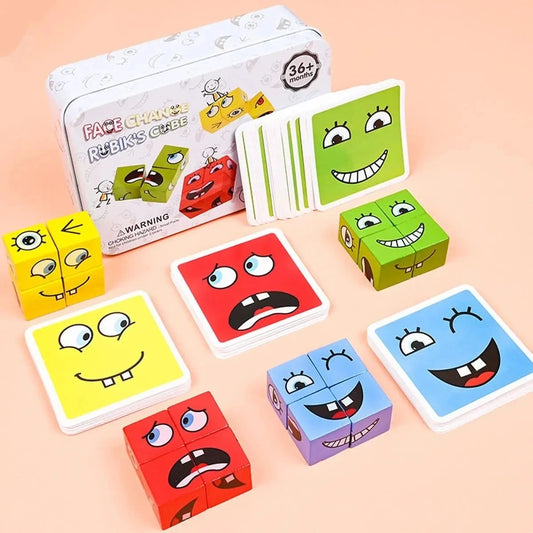 Face Expression Cubes Matching Game