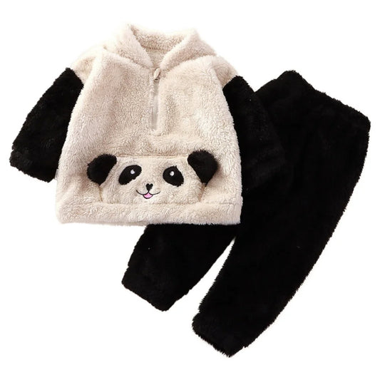 BEIGE Bunny Fleece Pigyam Set