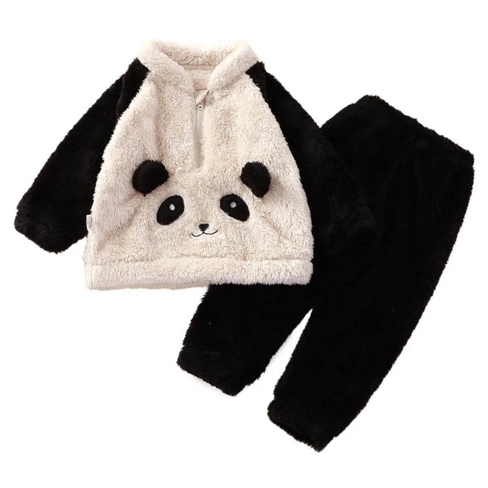 Beige Bunny Fleece Pajama Set