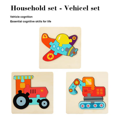 Juego de rompecabezas de madera animal