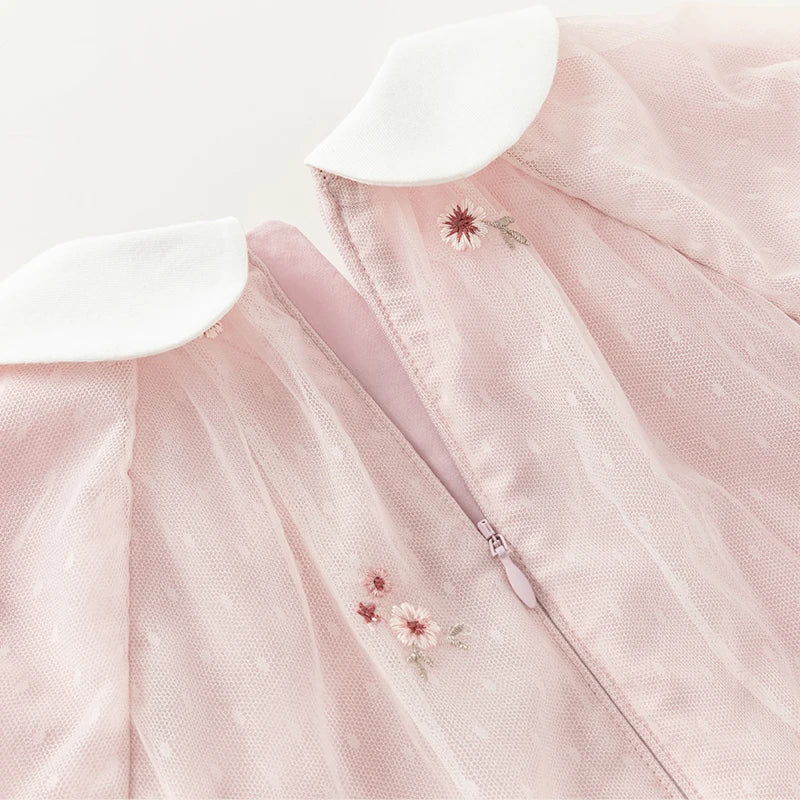 Dave Bella Mesh Floral Princess Dress Baby