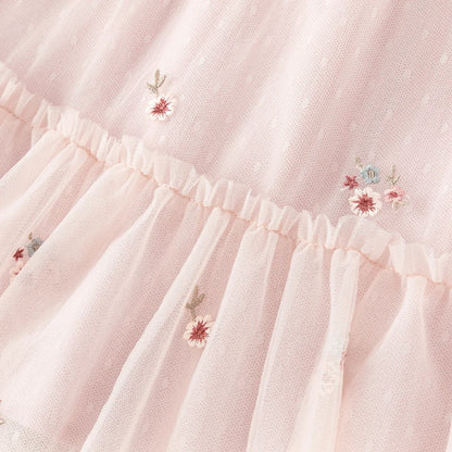 Dave Bella Mesh Floral Princess Dress Baby