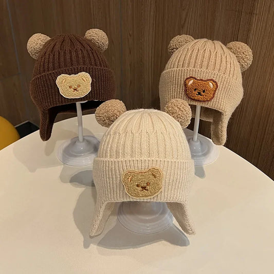 Cappello da maglia da baby orso