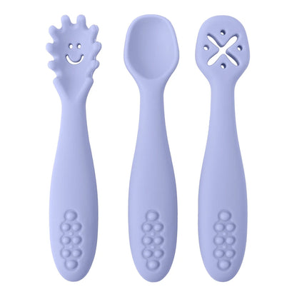 Set da cucchiaio per bambini in silicone da 3 pezzi 