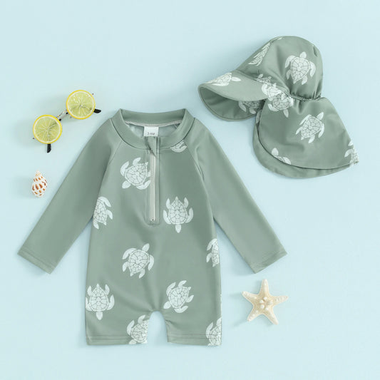 Set di costumi da bagno per bambini a tartaruga marina