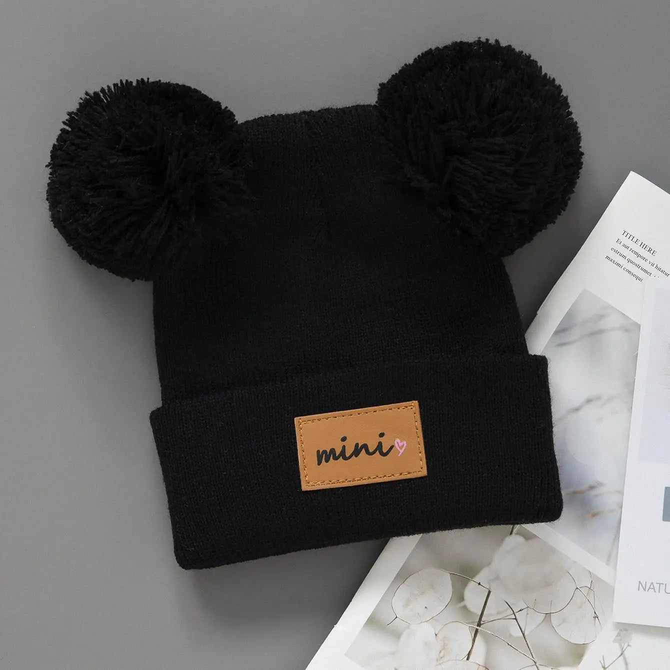 Cappello da baby beanie pom-pom 