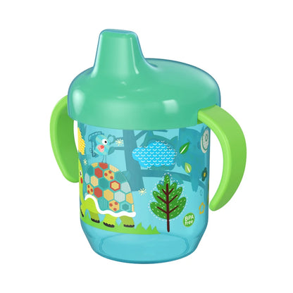 Copa bebida para bebés con doble manija y tapa de flip