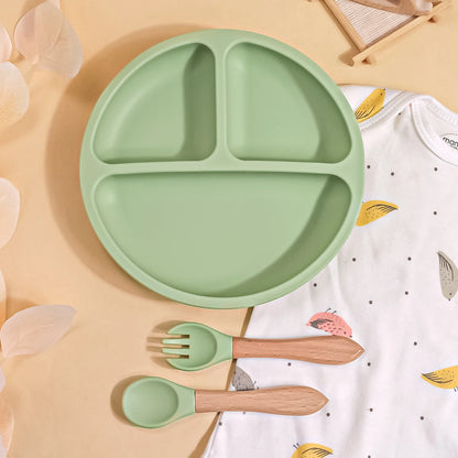 Set di pasti di aspirazione in silicone a 3 pezzi 