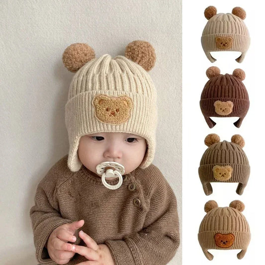 Cappello da maglia da baby orso
