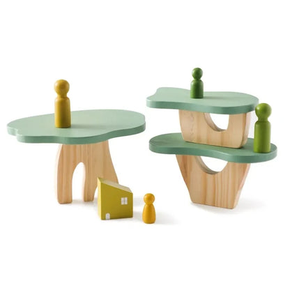 Juego de juguetes de equilibrio de madera