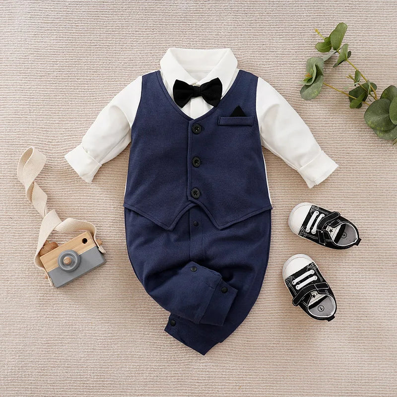 Romper de bebé caballero formal 