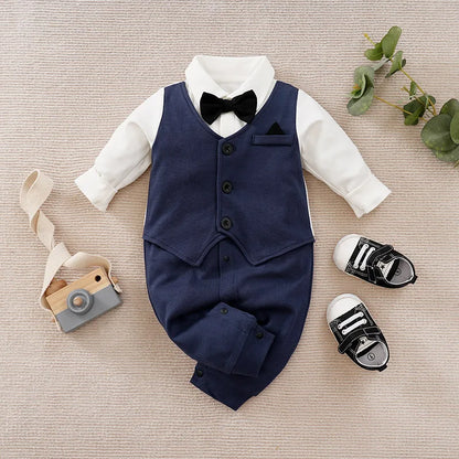 Romper de bebé caballero formal 