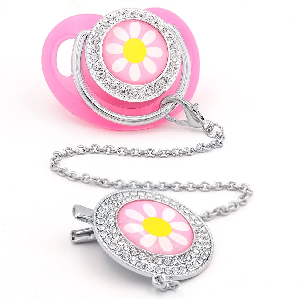 Chupetes para bebés de diamantes de imitación de lujo