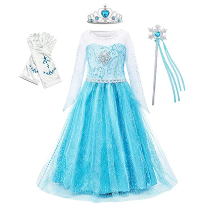 Elsa Anna Princess Dresses Girlssnow Queen costumi