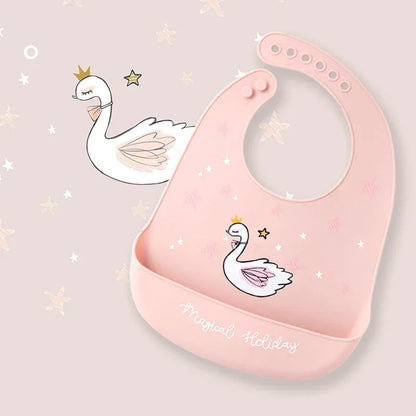 Bavaglino in silicone da cartone animato impermeabile 