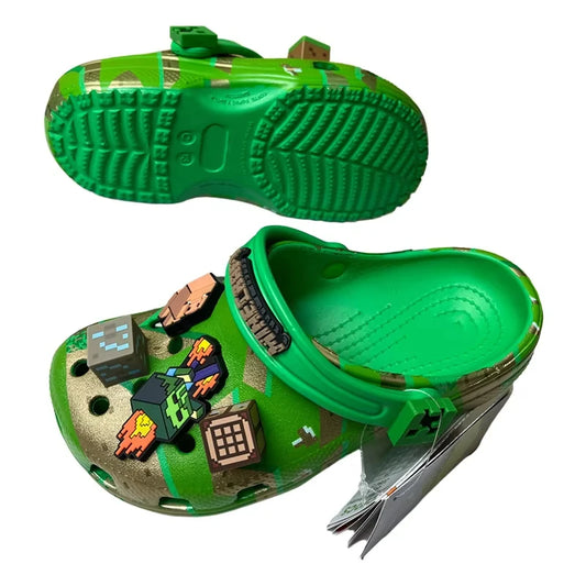 Crocs verdi a tema Minecraft