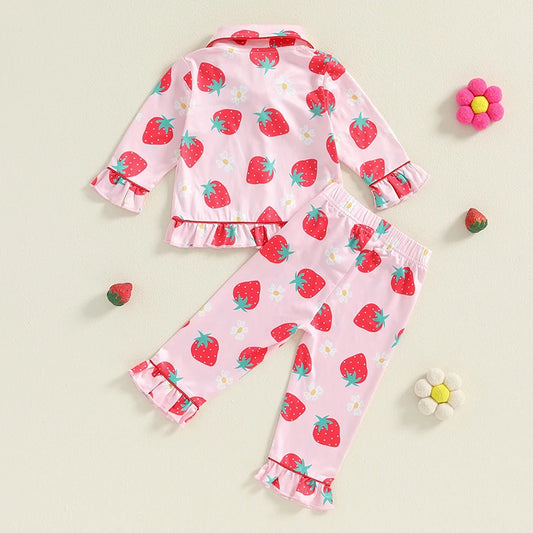 Set di pigiama baby rabbuffone fragole 