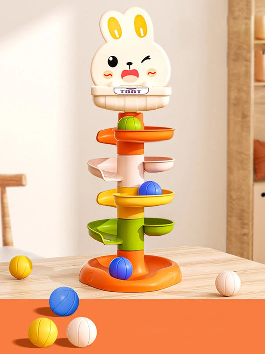 Juguete espiral de la bola de conejo