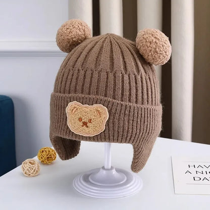 Sombrero de punto de oso bebé