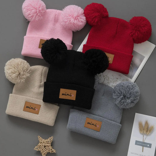 Cappello da baby beanie pom-pom 