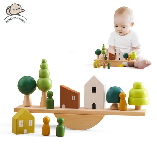 Juego de juguetes de equilibrio de madera