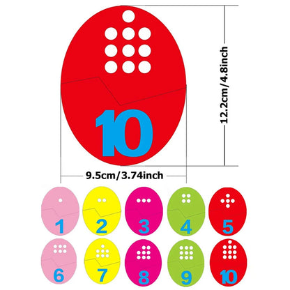 Set di apprendimento di numeri educativi colorati