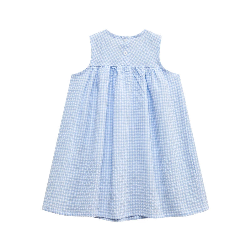 Abito ricamato a Gingham Goose 