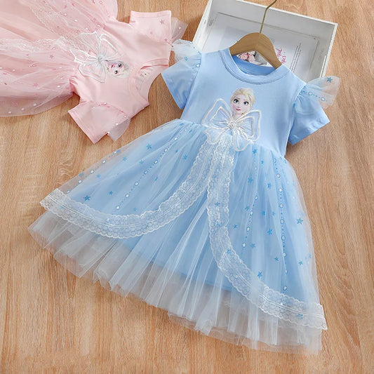 Vestito di tulle da principessa ghiacciata