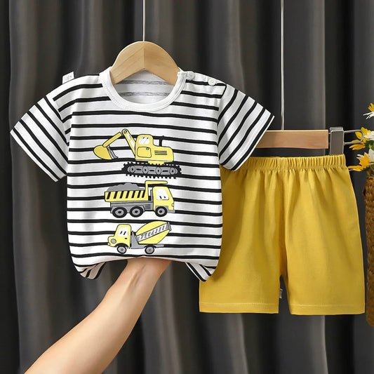 Summonte de la camiseta sin mangas y pantalones cortos para niños de verano