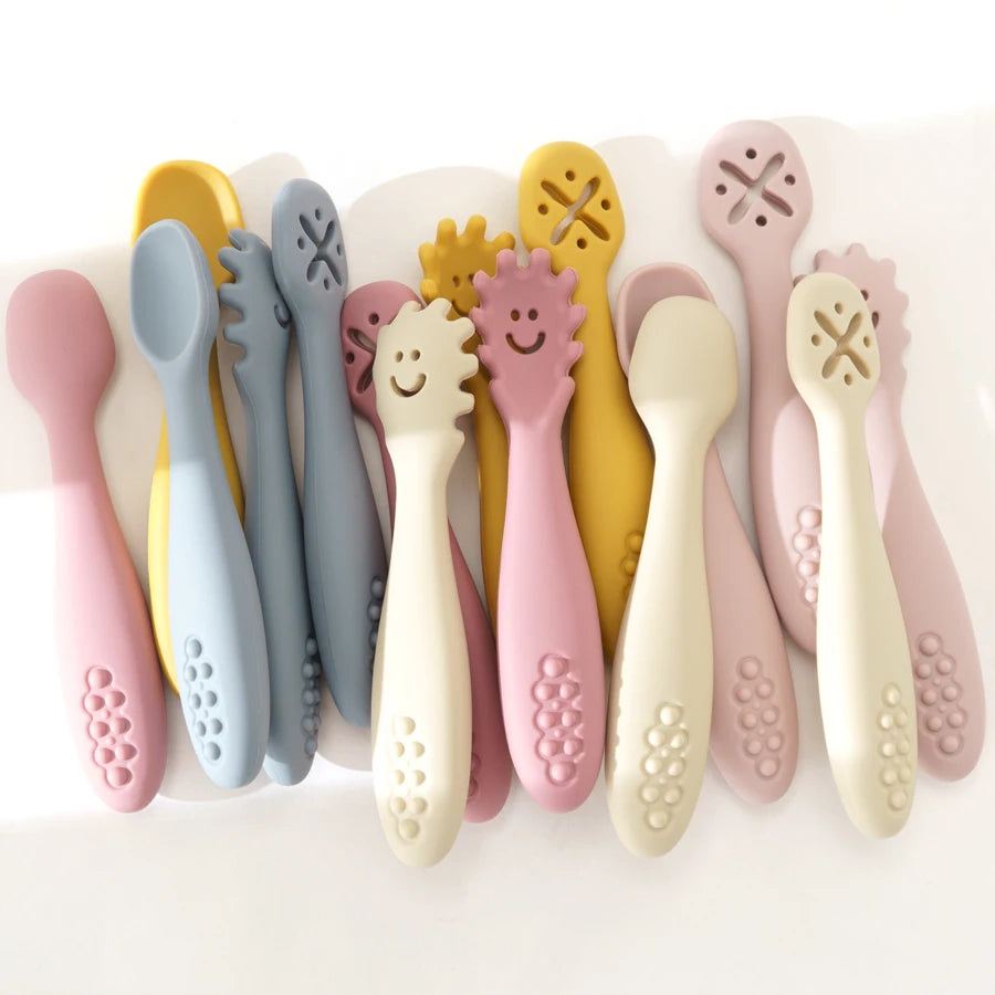 3 pezzi set di cucchiai da alimentazione per bambini