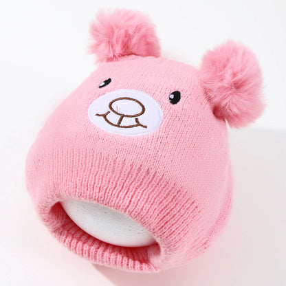 Cappello per bambini delle orecchie da orso sorridente
