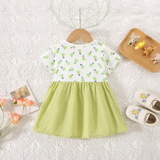 Vestito per bambini con colletto floreale 