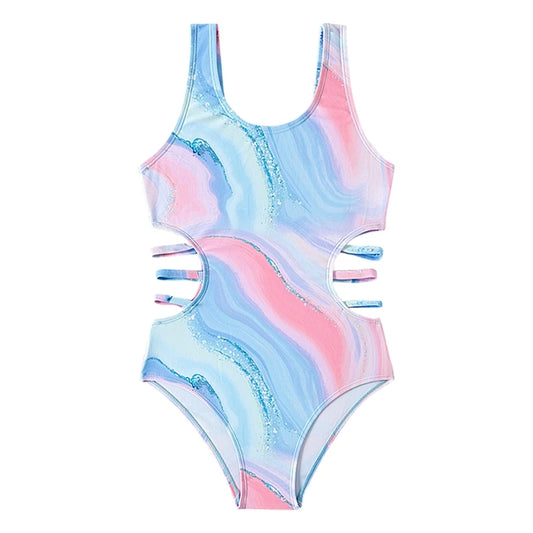 Traje de baño para niños de marmero pastel