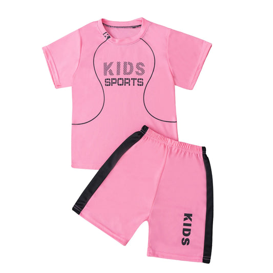 Camiseta deportiva activa y pantalones cortos para niños
