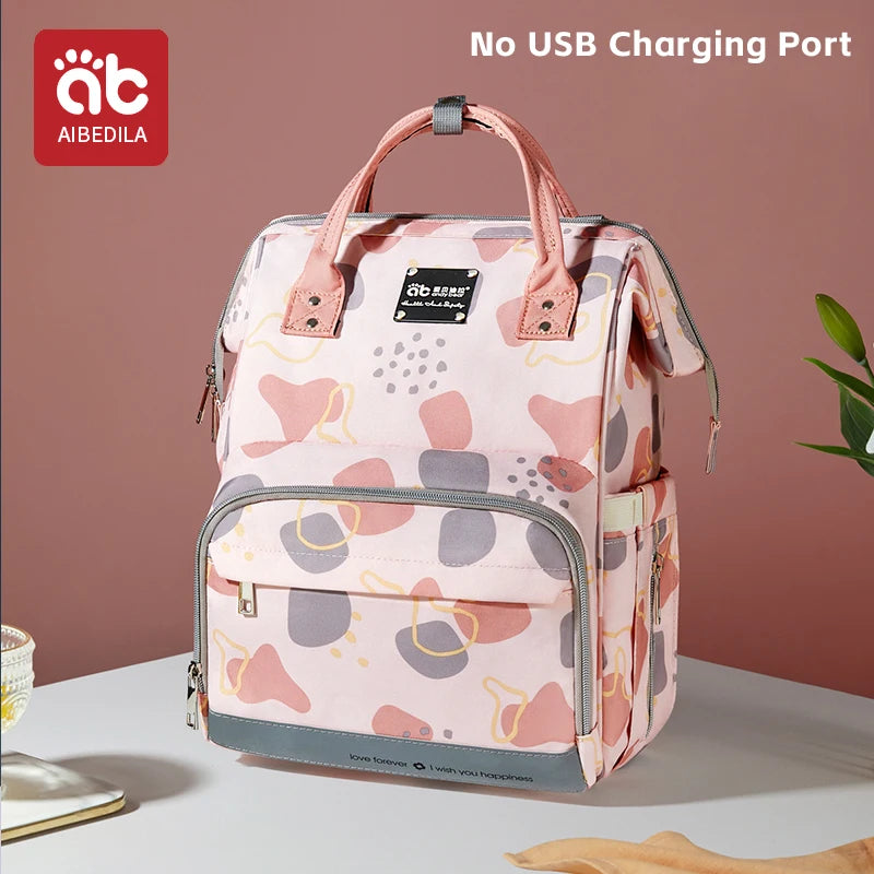 AIBEDILA Large Capacity Diaper Bag Backpack