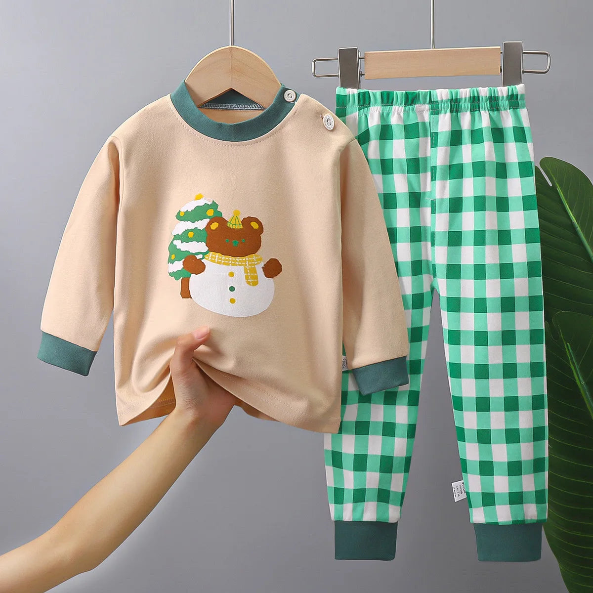 Set de pijama festivo de Santa & Tree