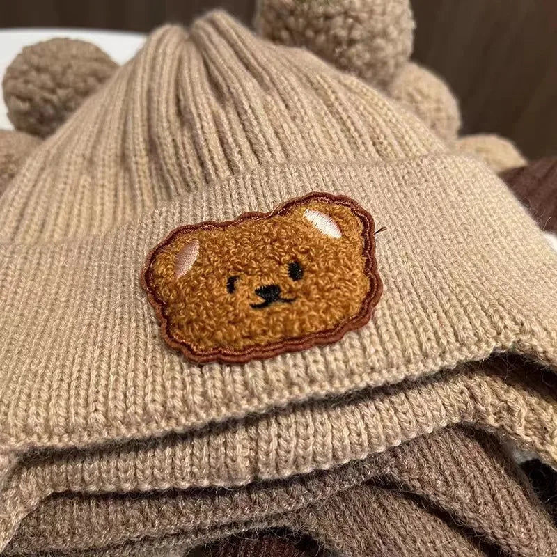 Sombrero de punto de oso bebé