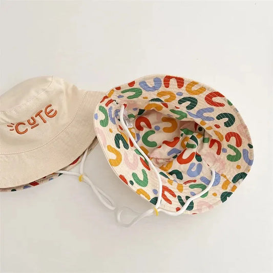 Cappello da sole di cotone reversibile di cotone 