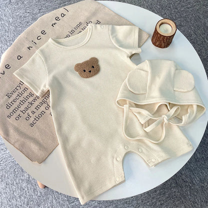 Set de mameluco de verano de oso bebé 