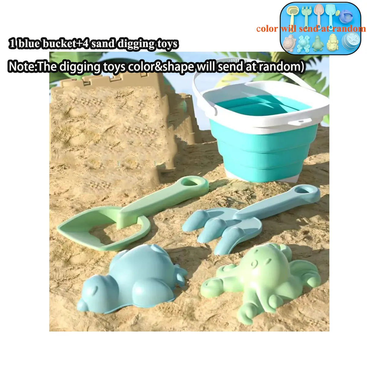 Juego de juguetes de arena y agua de playa