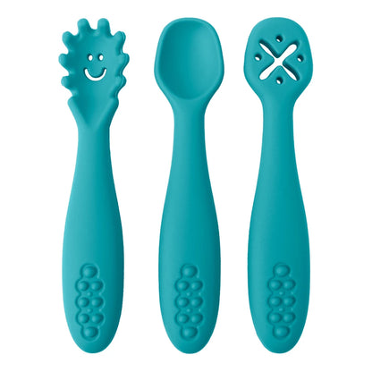 Set da cucchiaio per bambini in silicone da 3 pezzi 