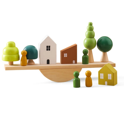 Juego de juguetes de equilibrio de madera